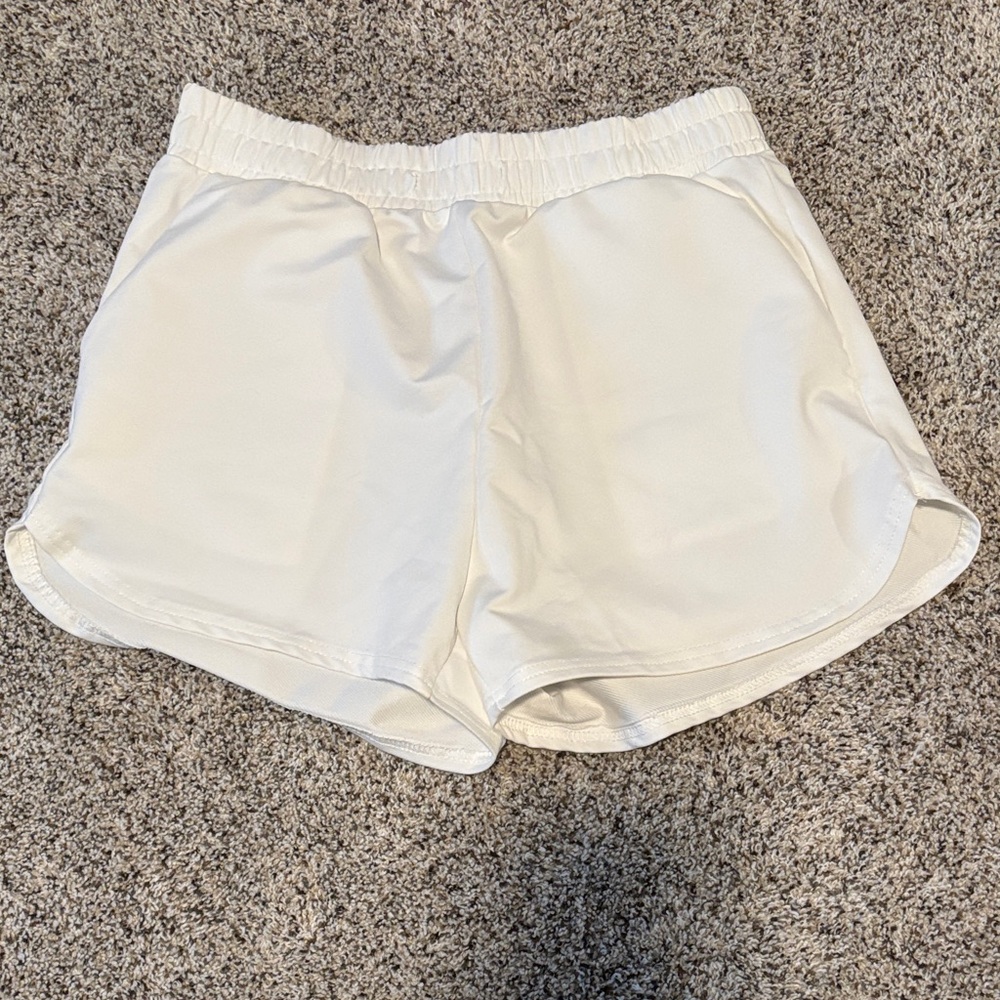 Women's White Sweat Shorts